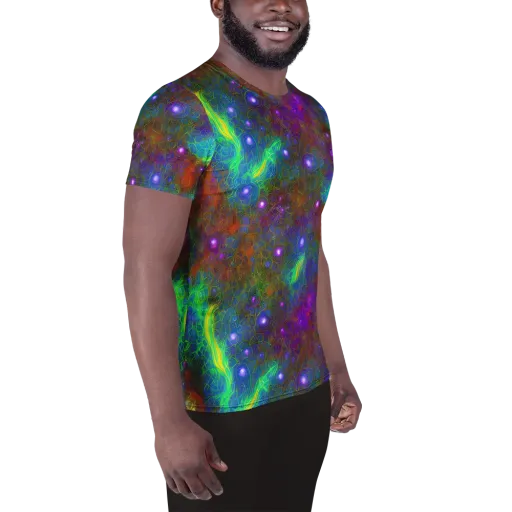 Orbital Thicket on a Men's Athletic T-Shirt