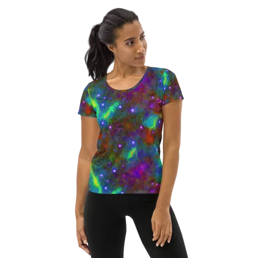 Orbital Thicket on a Women's Athletic T-Shirt