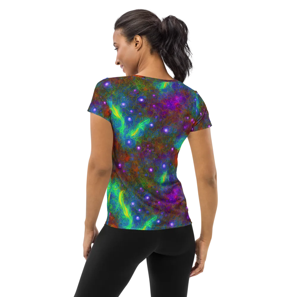 Orbital Thicket on Women's Athletic T-Shirt — Back