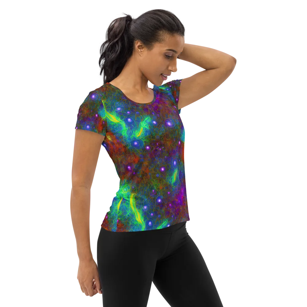 Orbital Thicket on Women's Athletic T-Shirt — Right