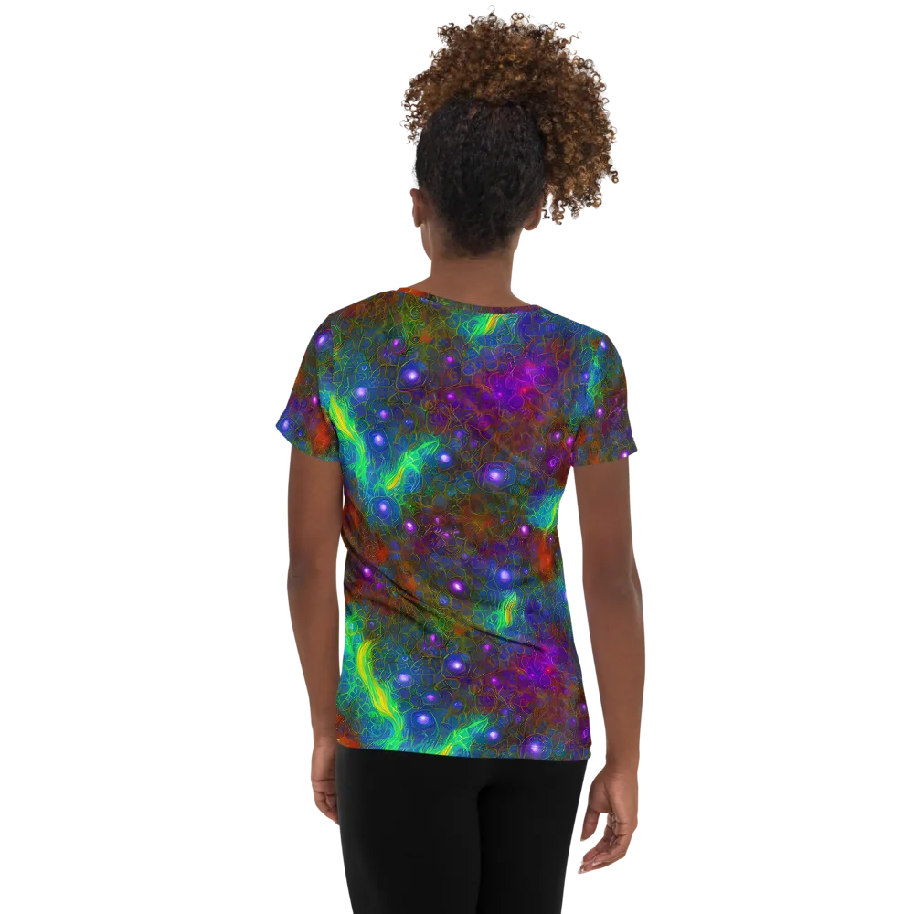 Orbital Thicket on Women's Athletic T-Shirt — Back