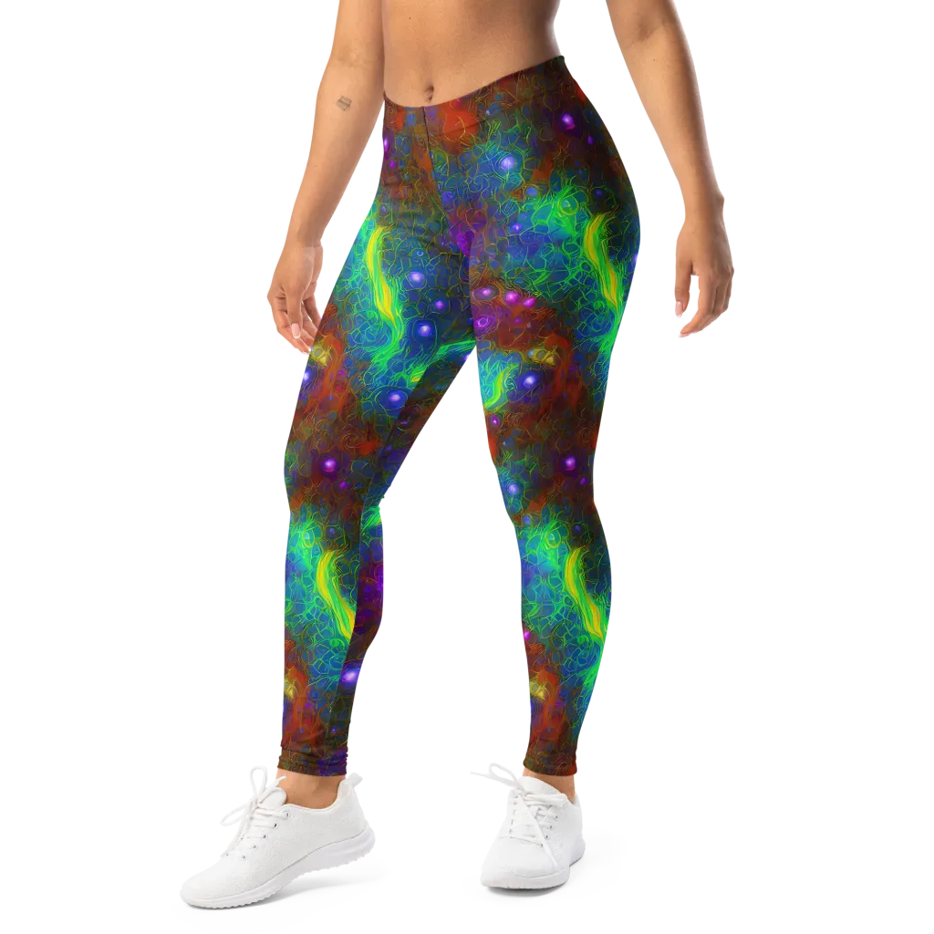 Orbital Thicket on Leggings — Left Front