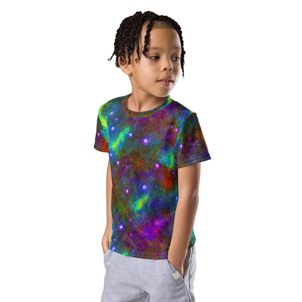 Orbital Thicket on Kids Crew Neck T-Shirt — Left Front