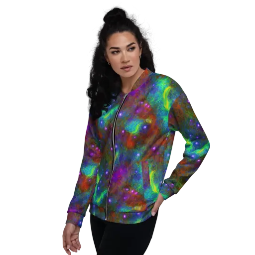 Orbital Thicket on a Bomber Jacket