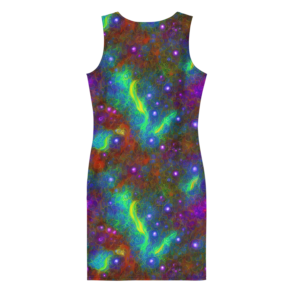 Orbital Thicket on Bodycon Dress — Back