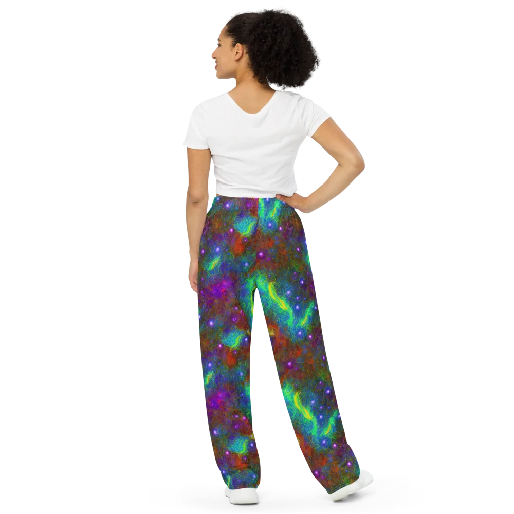 Orbital Thicket on Wide-Leg Pants — Back