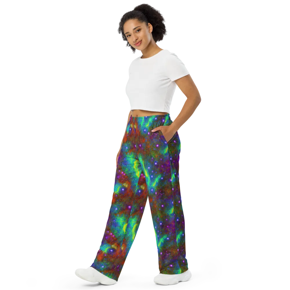 Orbital Thicket on Wide-Leg Pants — Left Front