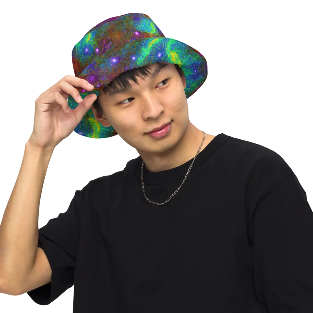 Orbital Thicket on Reversible Bucket Hat — Front Inside