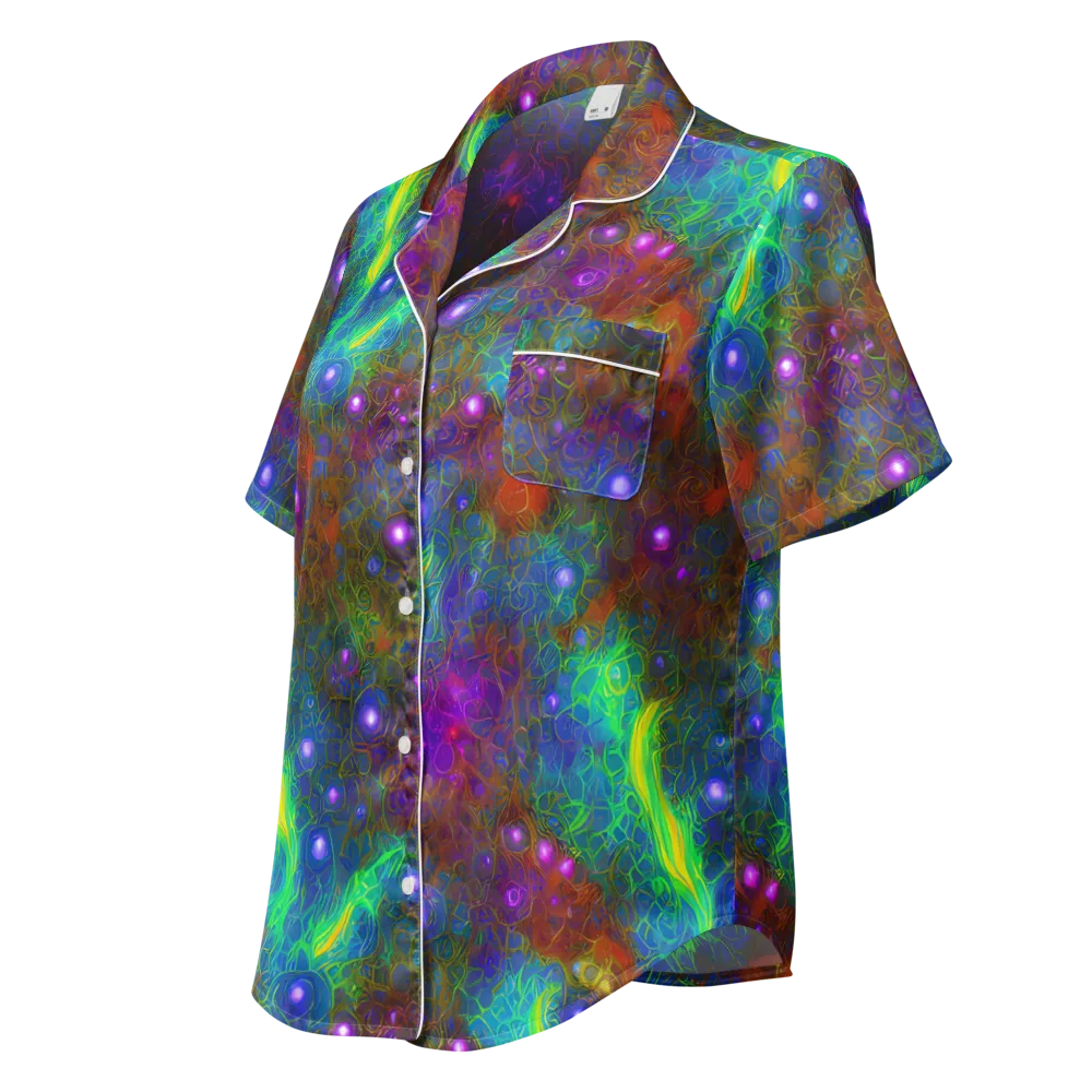 Orbital Thicket on Women's Short Sleeve Pajama Top — Left Front