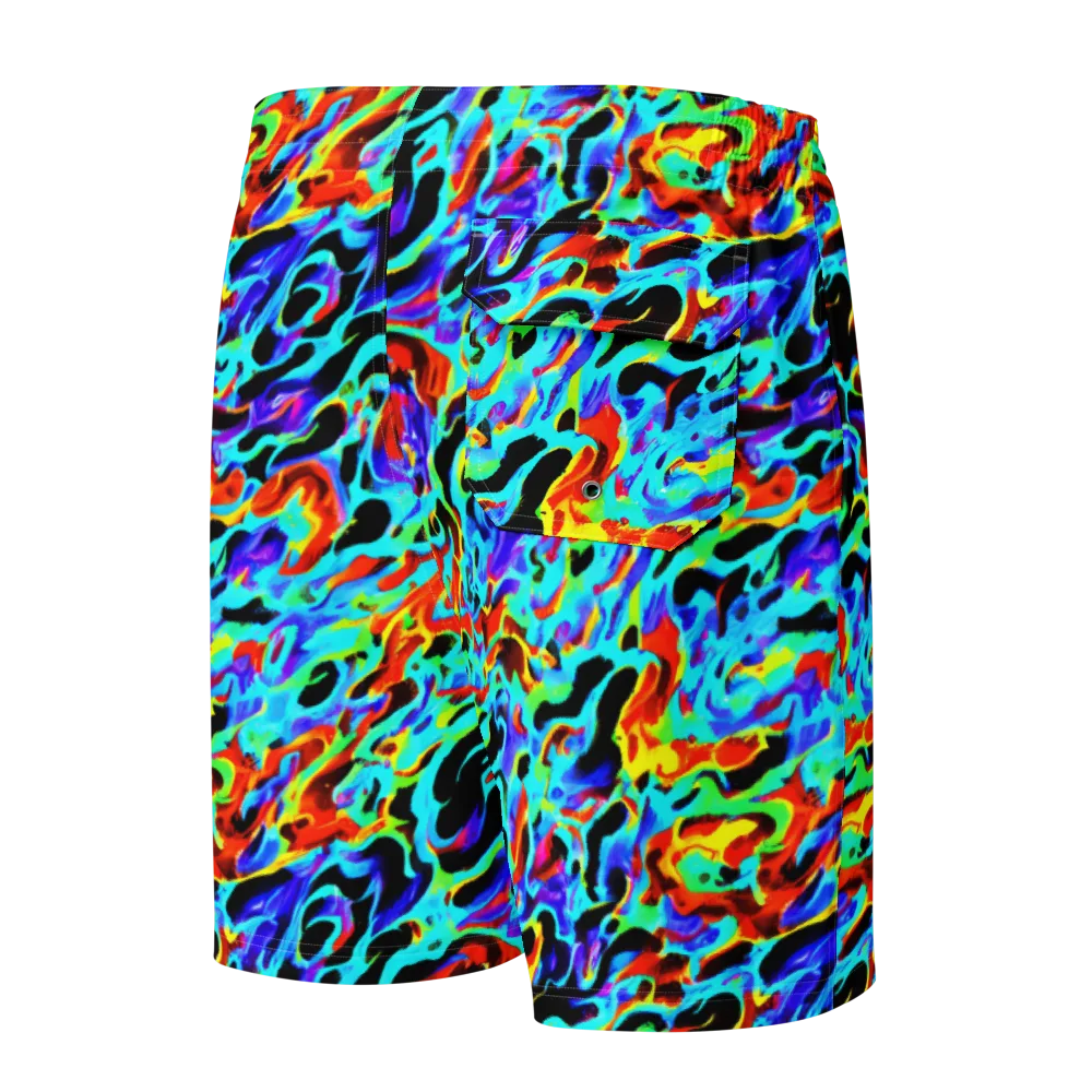 Sonic Paint on Men's Board Shorts — Back