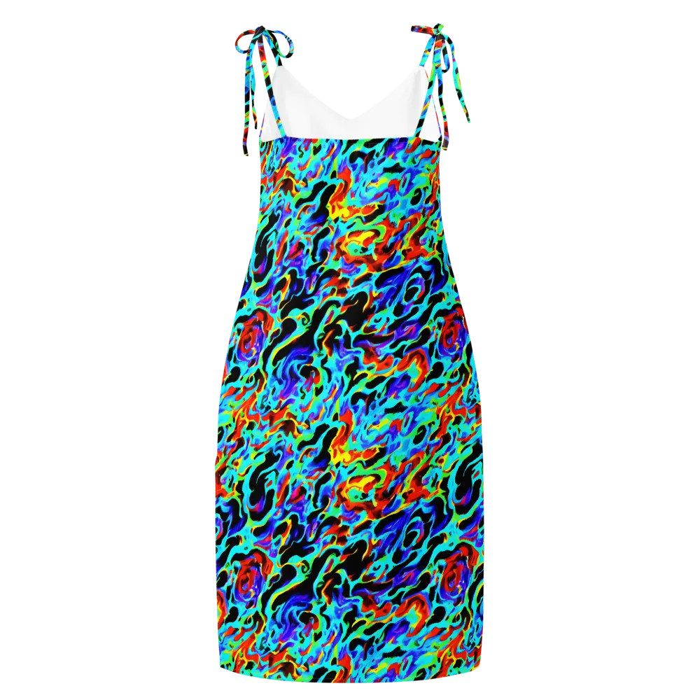 Sonic Paint on Slip Dress — Back