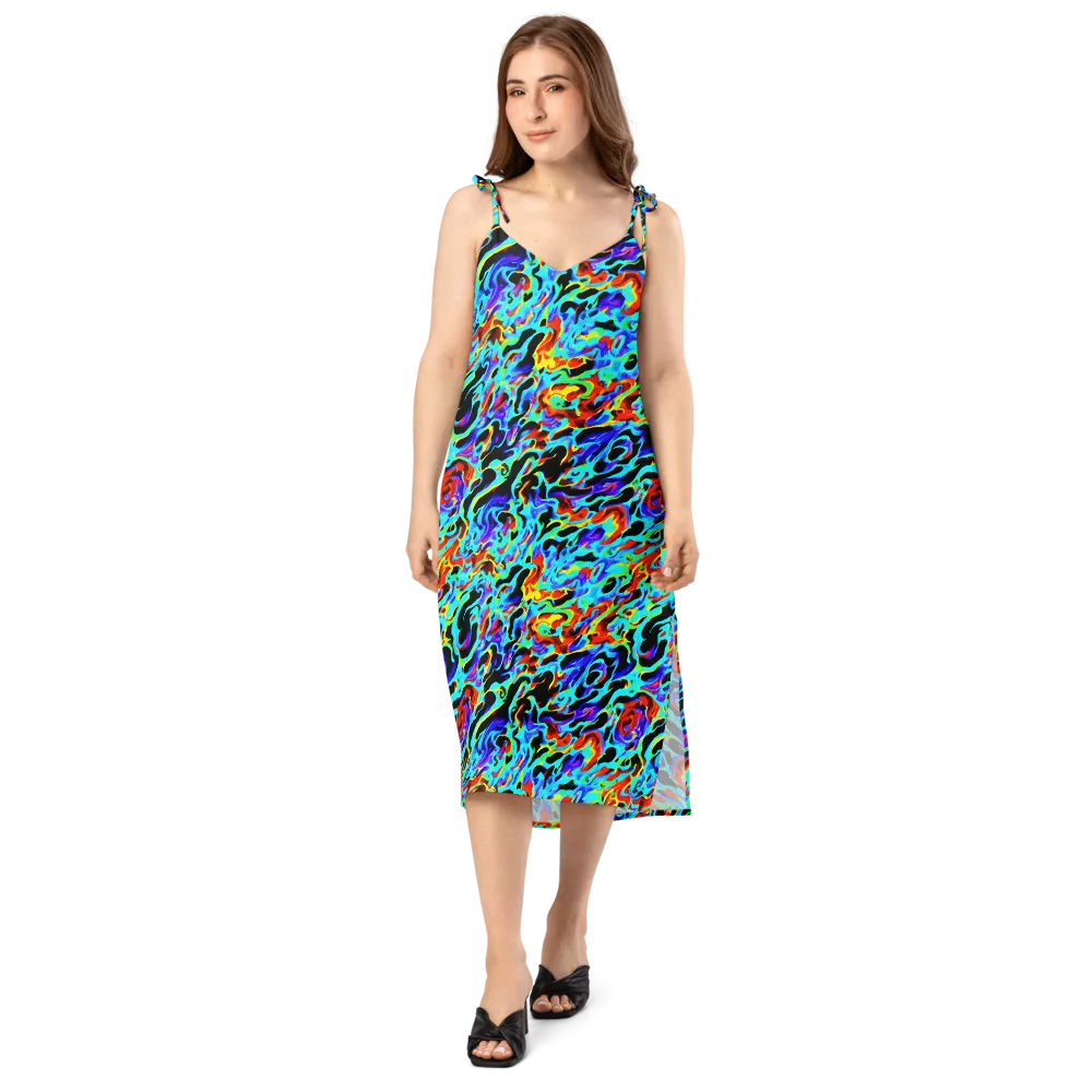 Sonic Paint on Slip Dress — Front