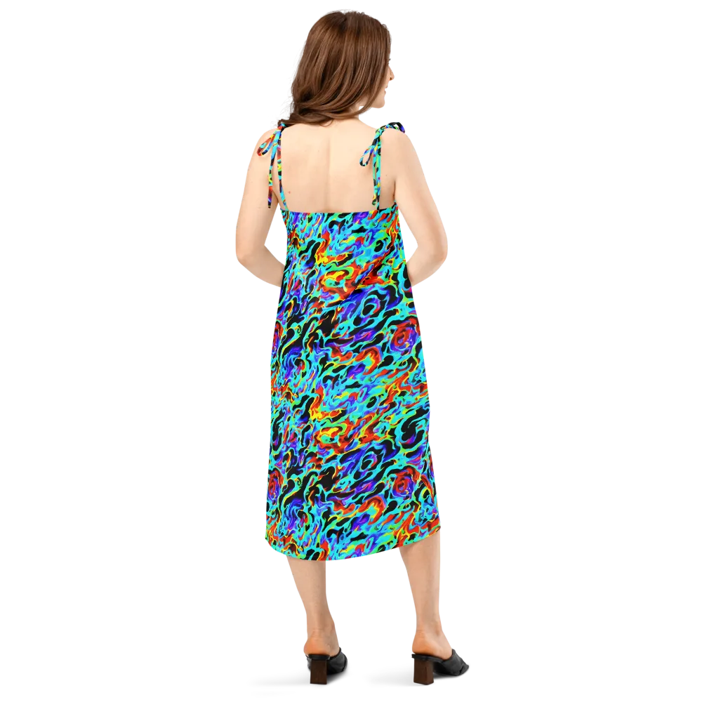 Sonic Paint on Slip Dress — Back