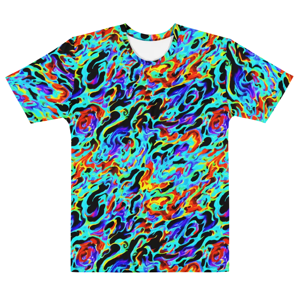 Sonic Paint on Men's Cotton Crew Neck T-Shirt — Front