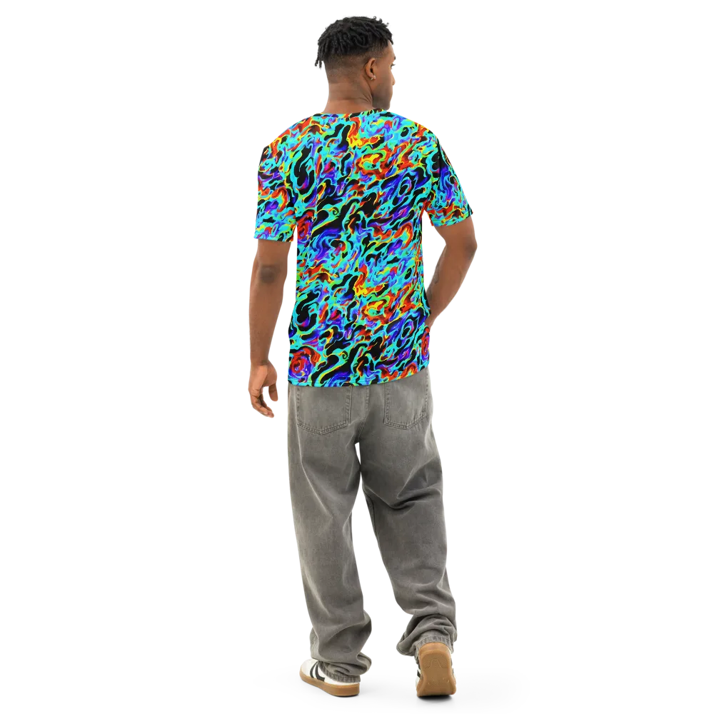 Sonic Paint on Men's Cotton Crew Neck T-Shirt — Back