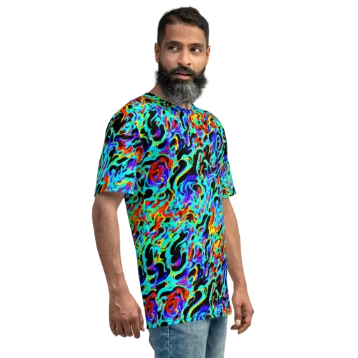 Sonic Paint on a Men's Crew Neck T-Shirt