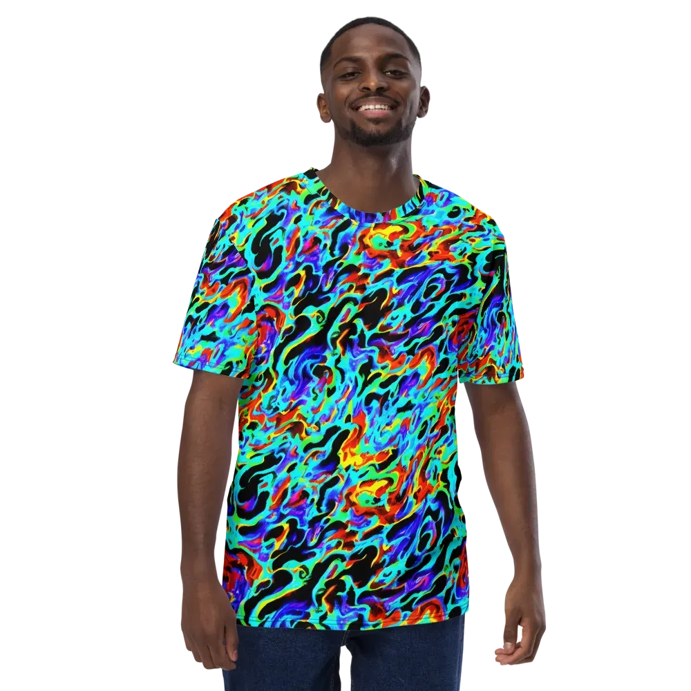Sonic Paint on Men's Crew Neck T-Shirt — Front