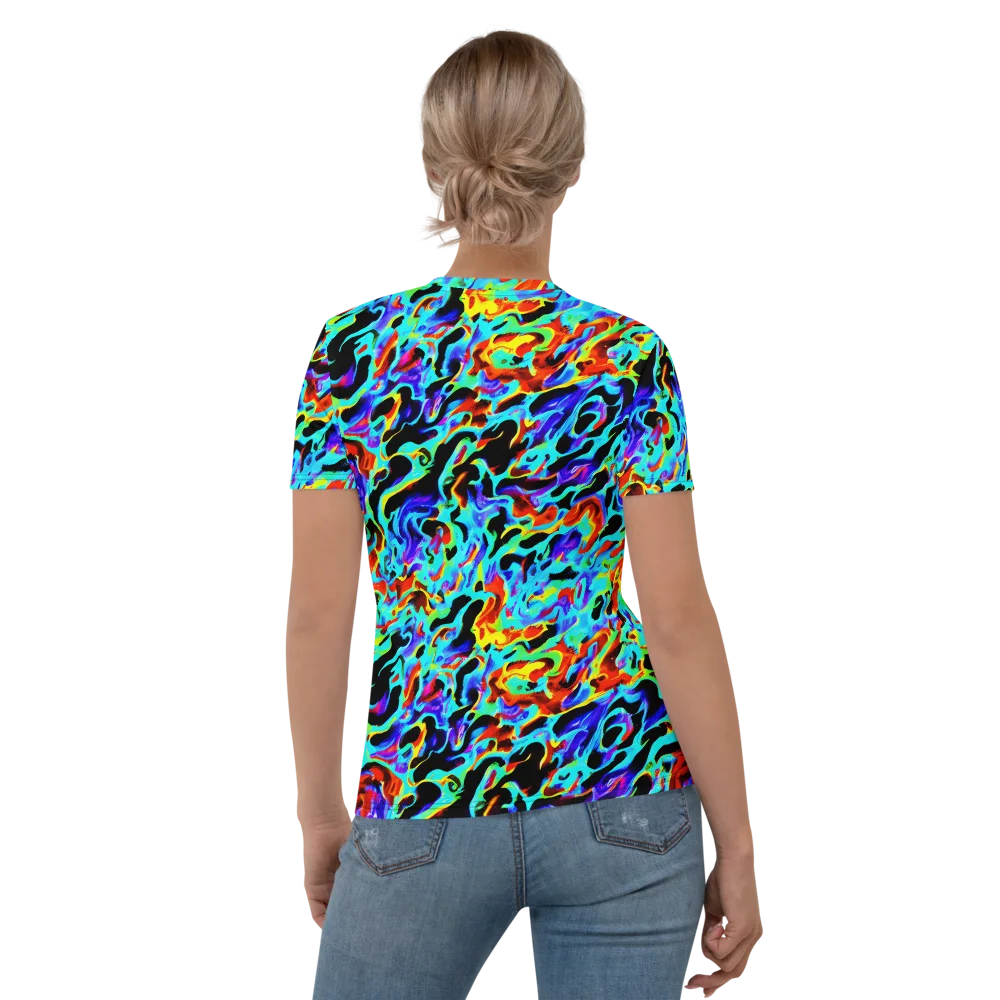 Sonic Paint on Women's Crew Neck T-Shirt — Back