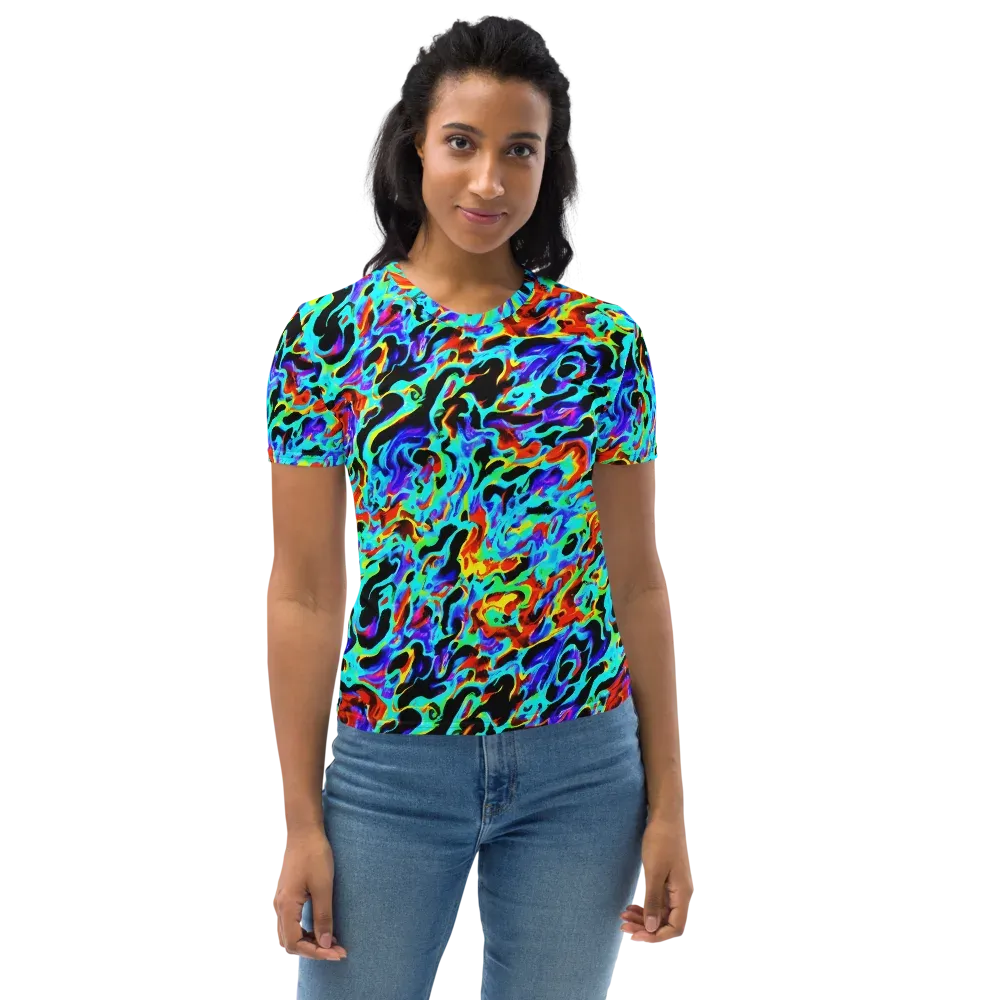 Sonic Paint on Women's Crew Neck T-Shirt — Front
