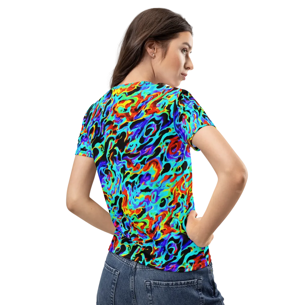 Sonic Paint on Women's Crew Neck T-Shirt — Back