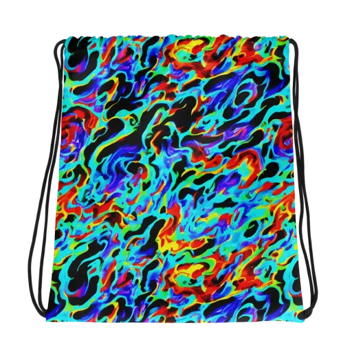 Sonic Paint on a Drawstring Bag