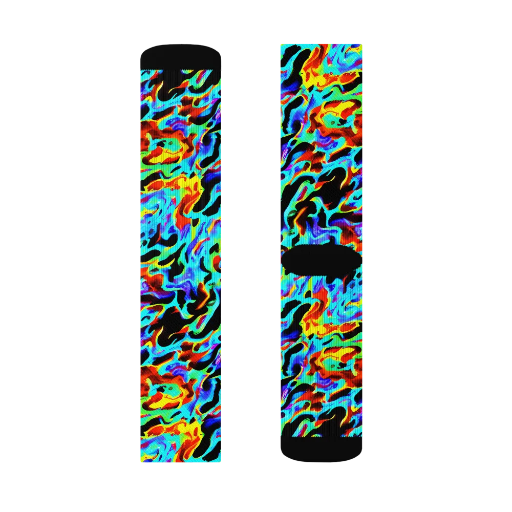 Sonic Paint on Socks — Left Sock