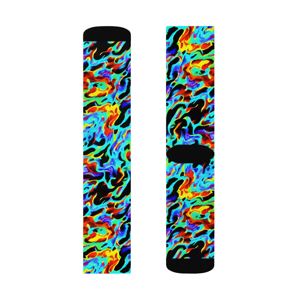 Sonic Paint on Socks — Right Sock