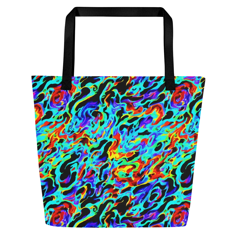 Sonic Paint on Large Tote Bag W/ Pocket — Front