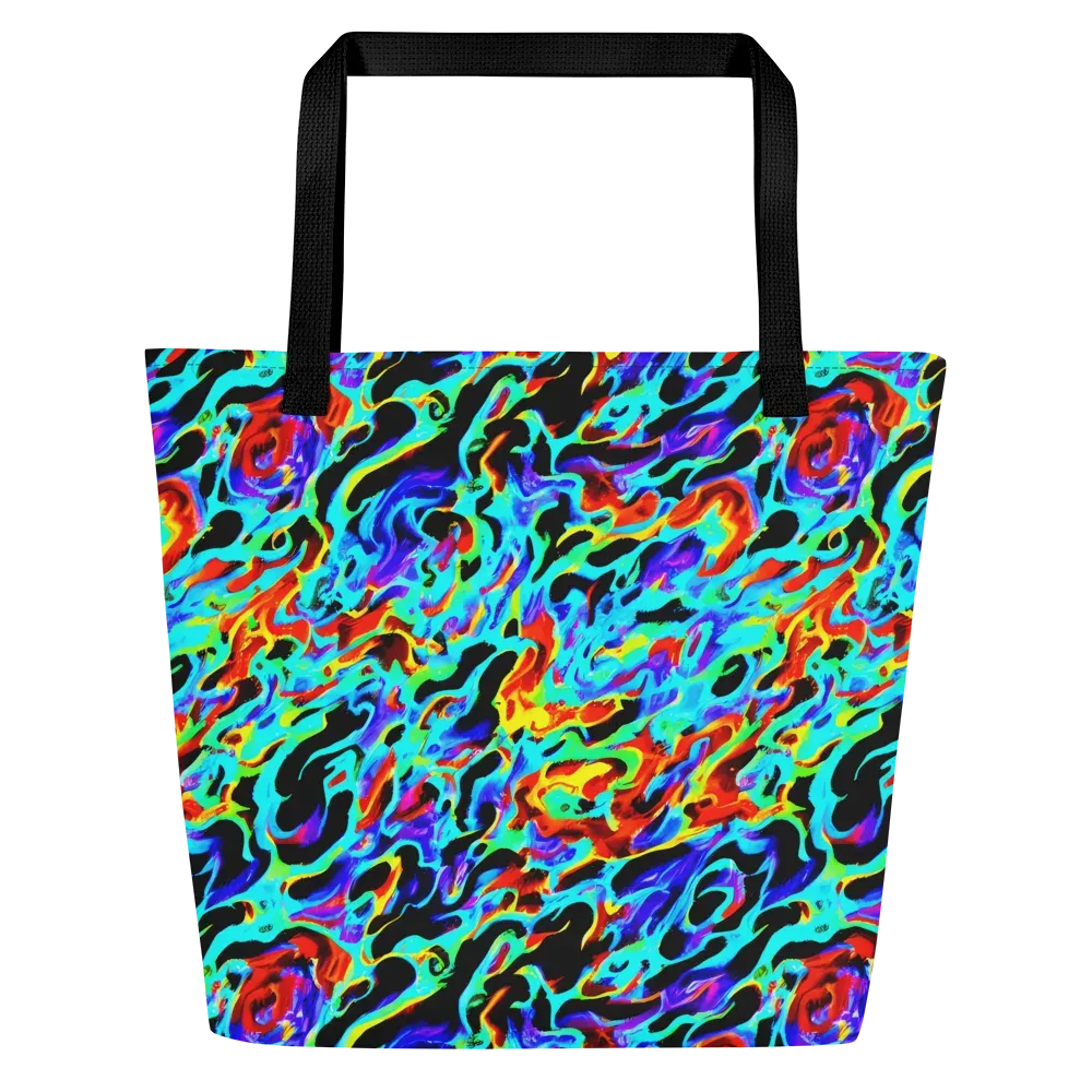 Sonic Paint on Large Tote Bag W/ Pocket — Front