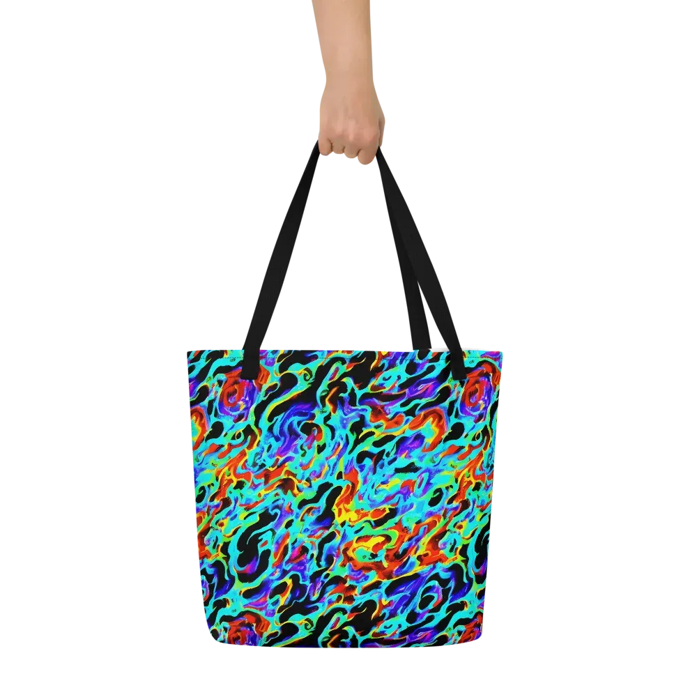 Sonic Paint on Large Tote Bag W/ Pocket — Front