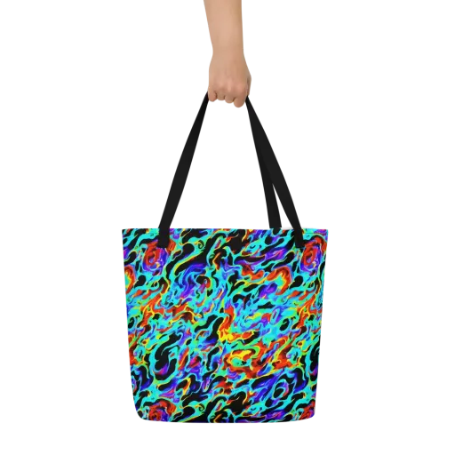 Sonic Paint on a Large Tote Bag W/ Pocket