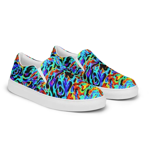 Sonic Paint on a Women's Slip-On Canvas Shoes