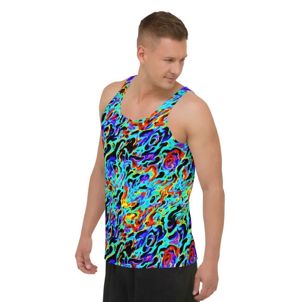 Sonic Paint on Men's Tank Top — Left Front