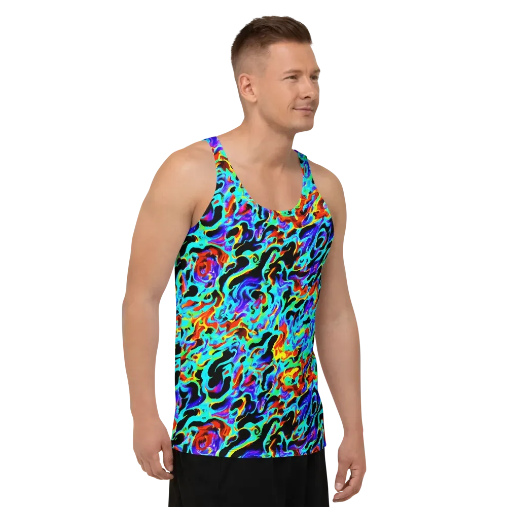 Sonic Paint on Men's Tank Top — Right Front