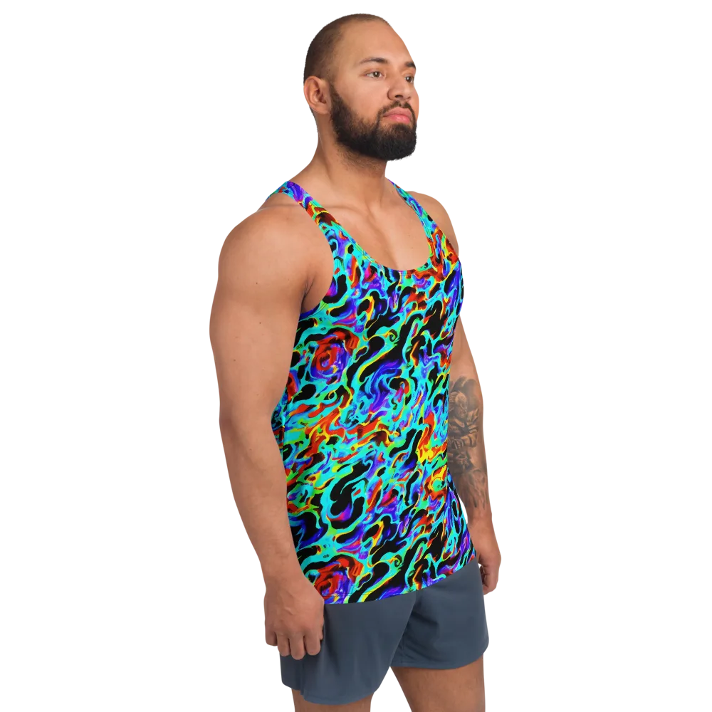 Sonic Paint on Men's Tank Top — Right Front