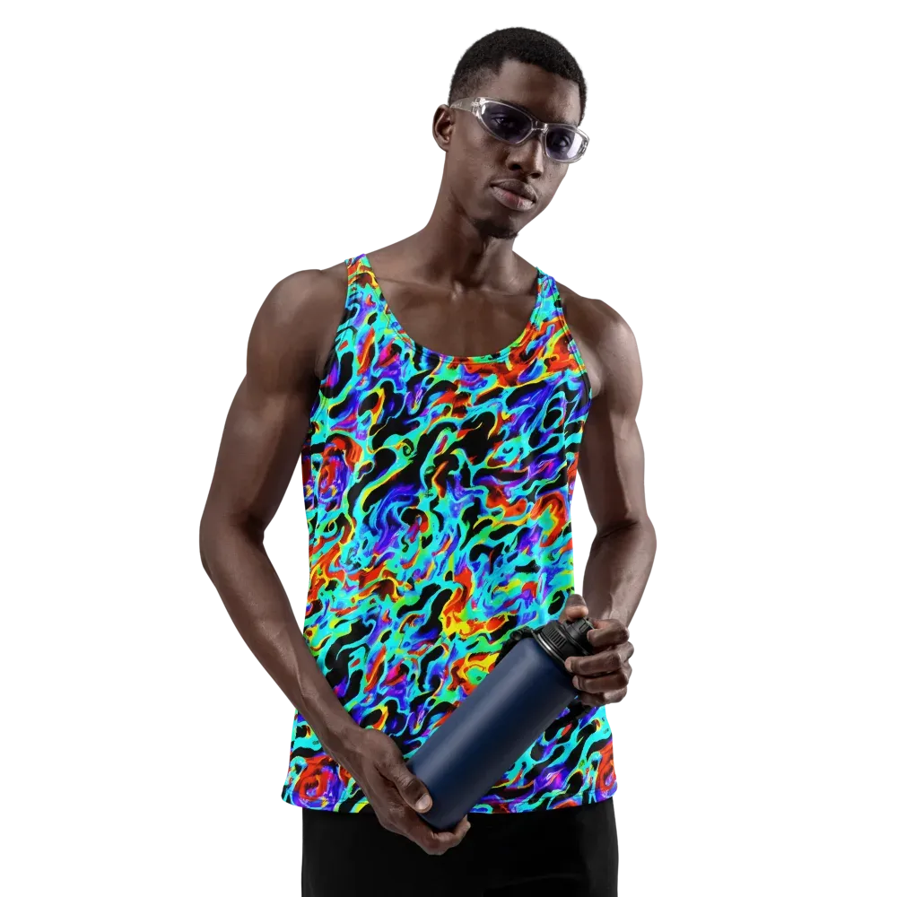Sonic Paint on Men's Tank Top — Front