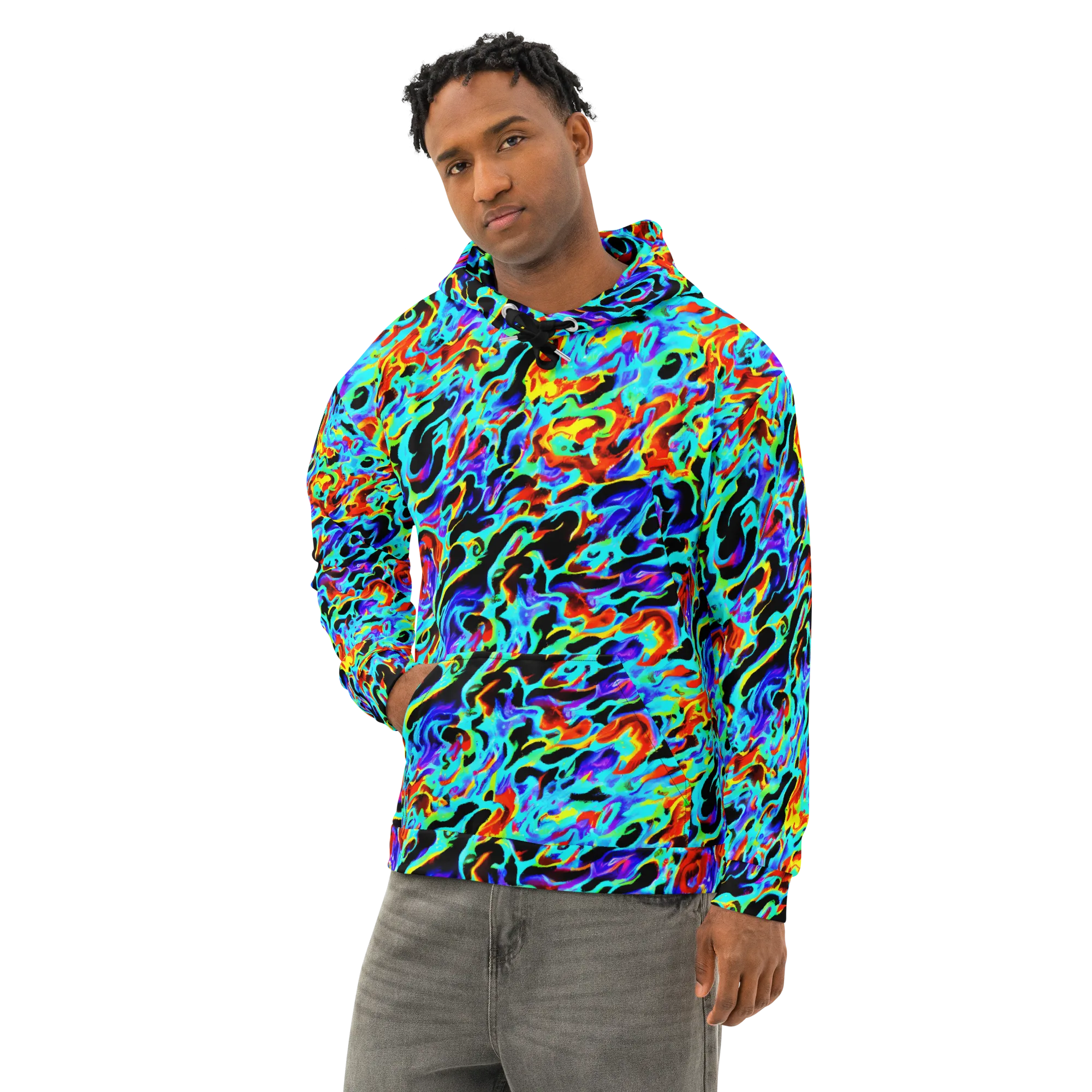 Sonic Paint on Cotton Hoodie — Left Front