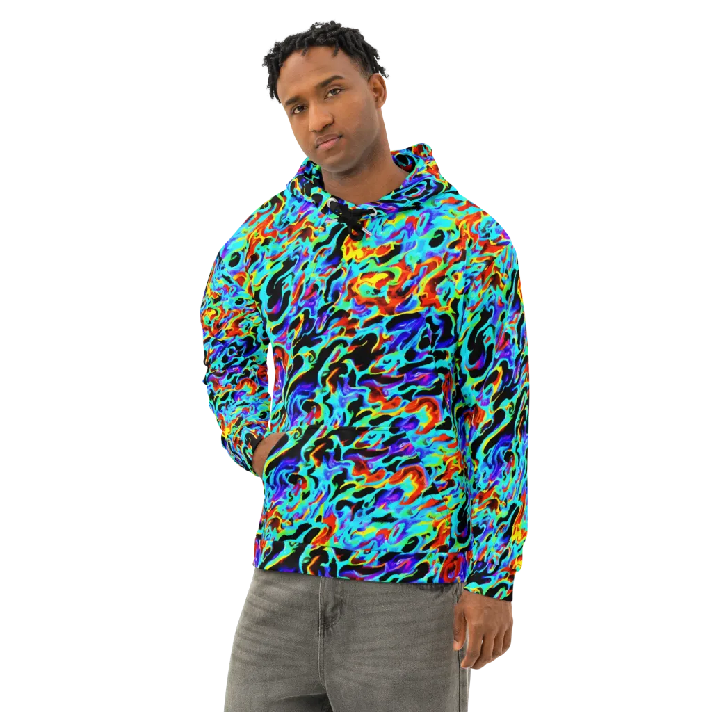 Sonic Paint on Cotton Hoodie — Left Front