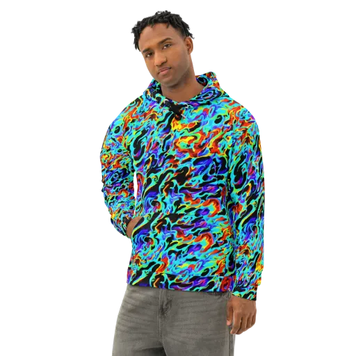 Sonic Paint on a Cotton Hoodie