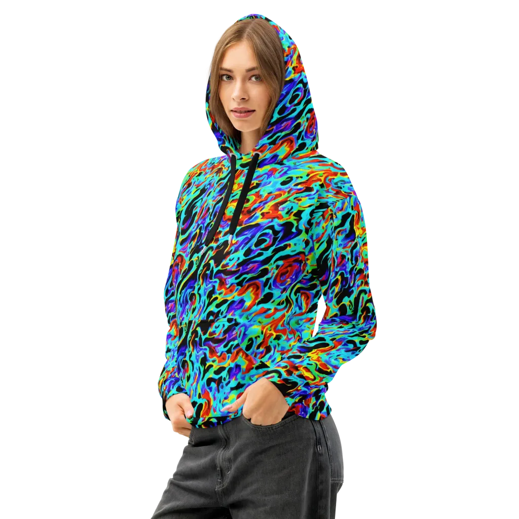 Sonic Paint on Cotton Hoodie — Left Front