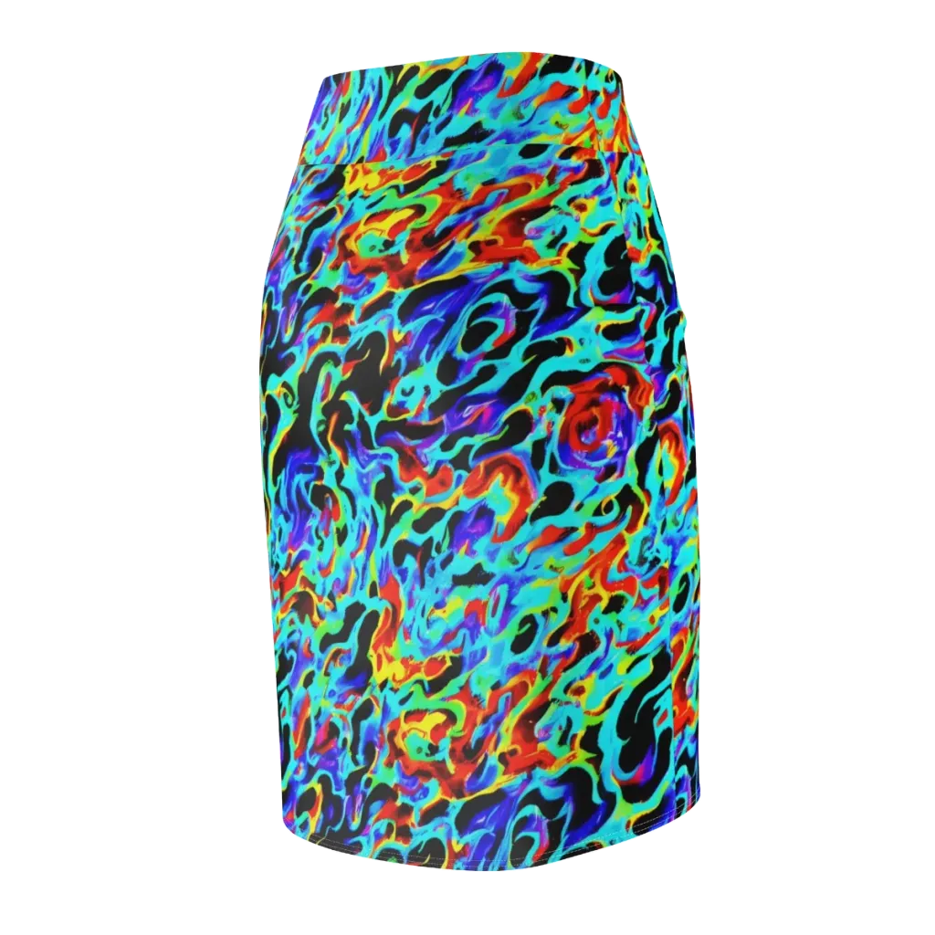 Sonic Paint on Pencil Skirt — Back Side