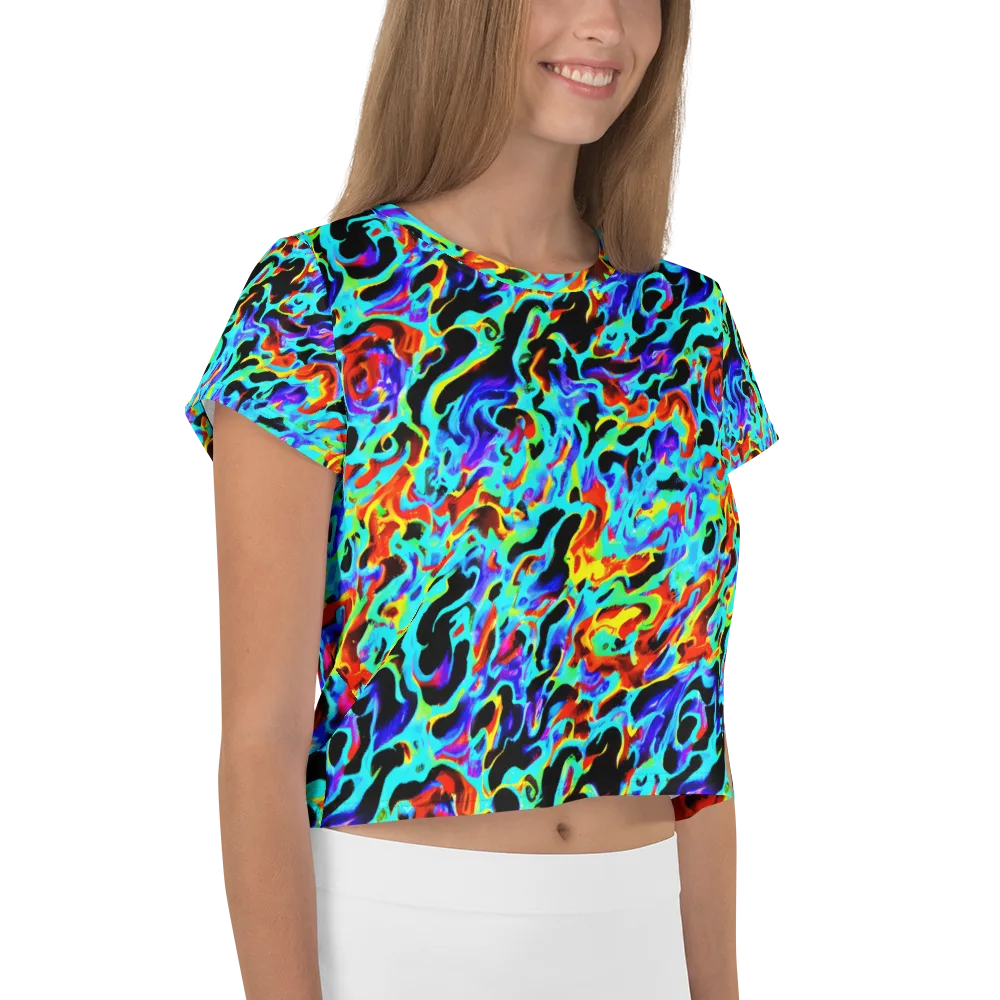 Sonic Paint on Crop Tee — Right