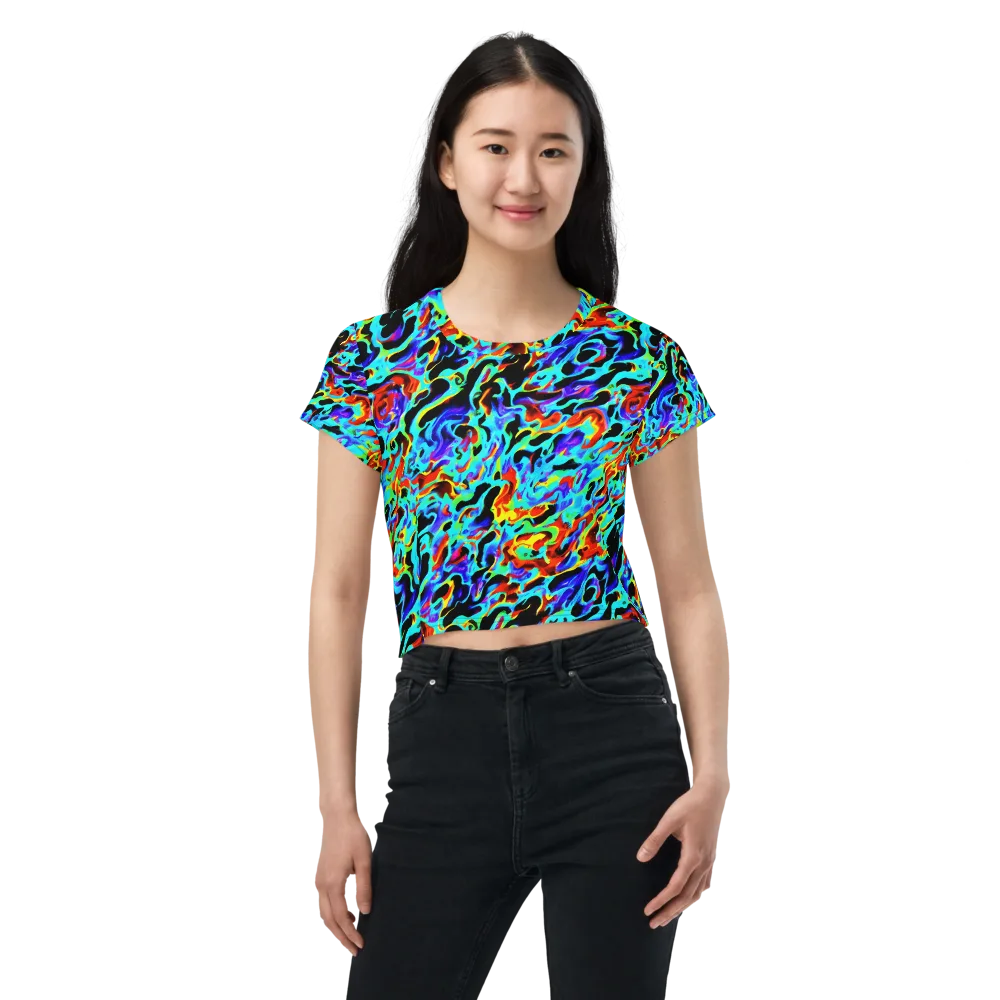 Sonic Paint on Crop Tee — Front