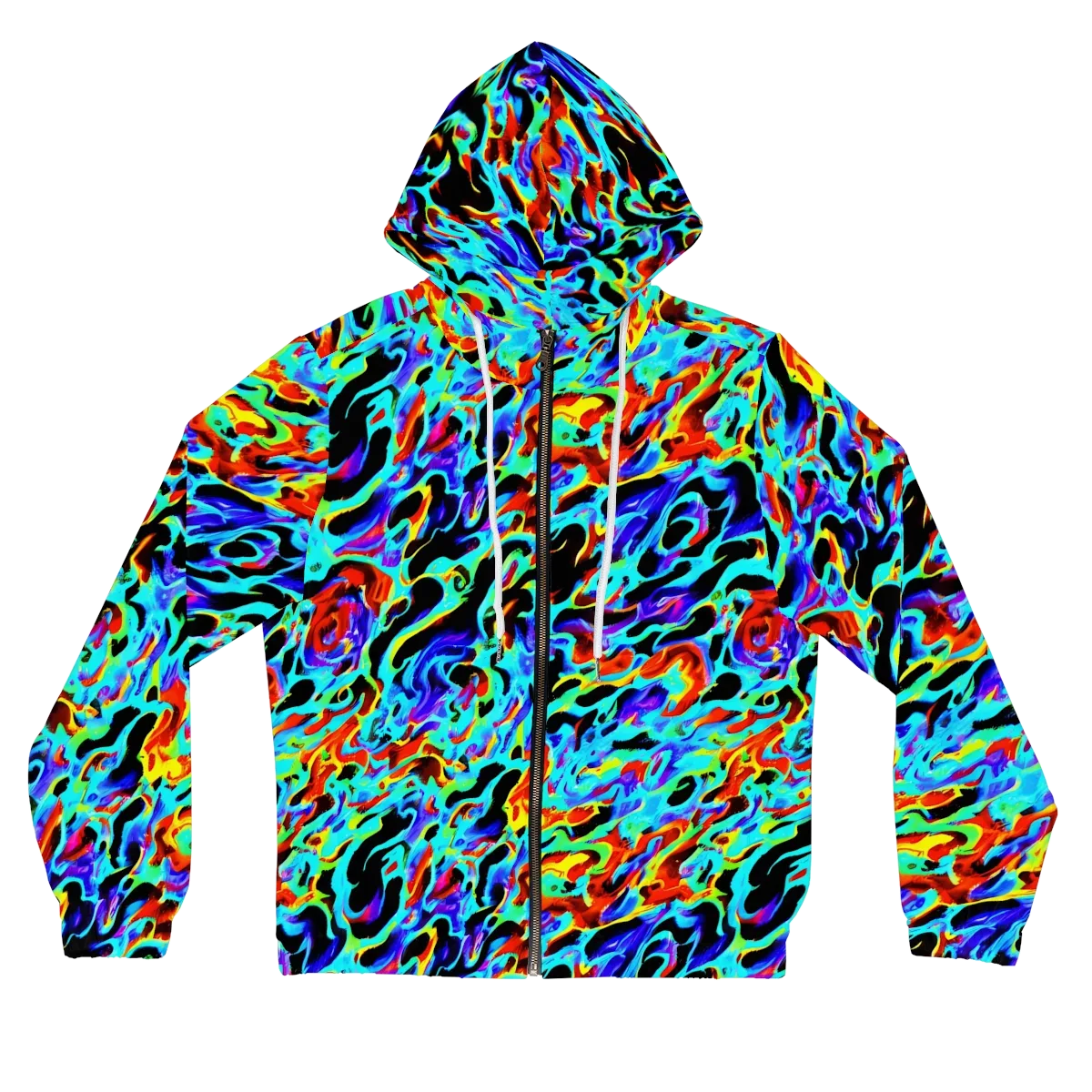 Sonic Paint on Women's Full-Zip Hoodie — Front