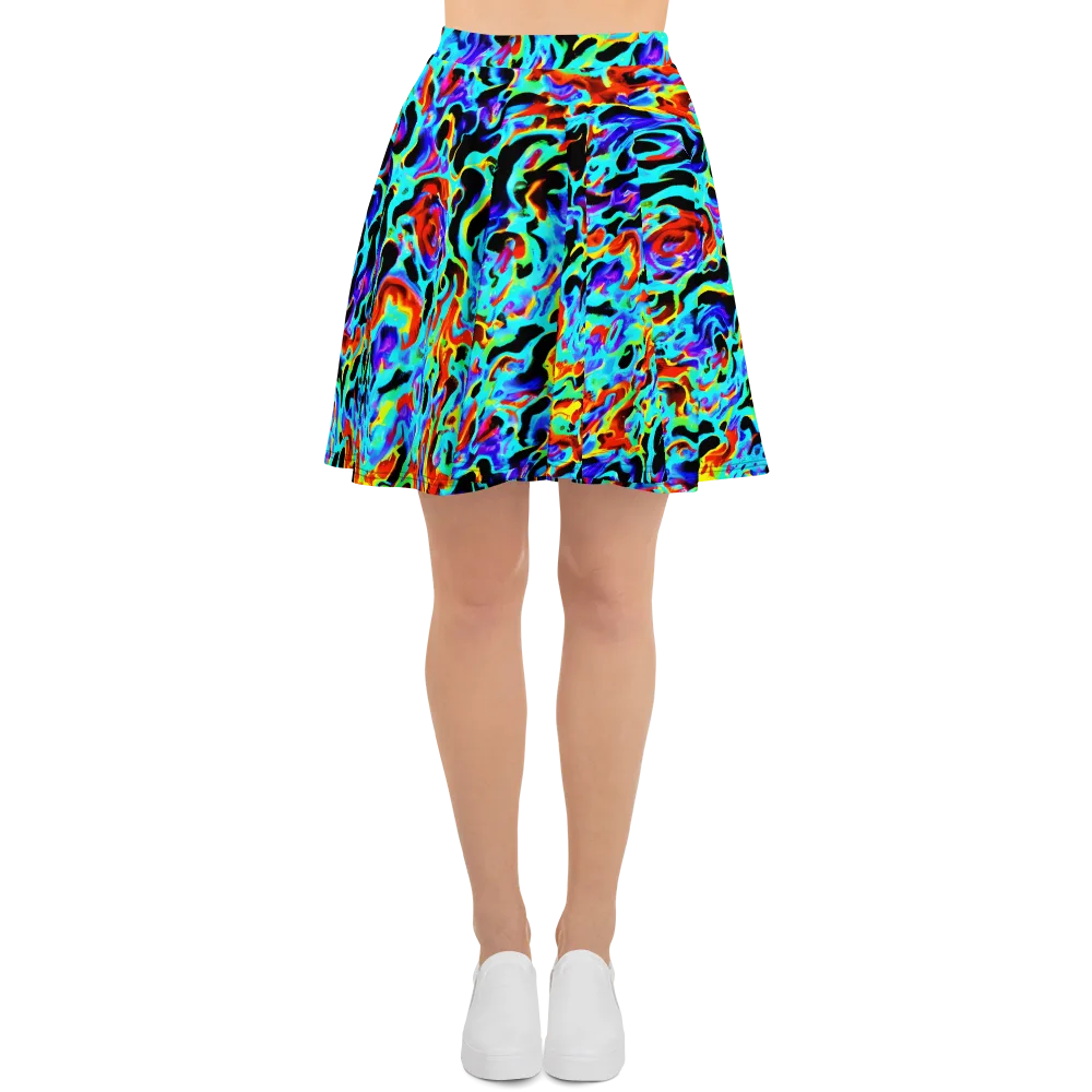 Sonic Paint on Skater Skirt — Front