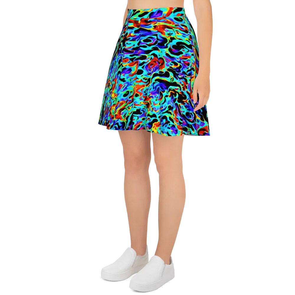 Sonic Paint on Skater Skirt — Left
