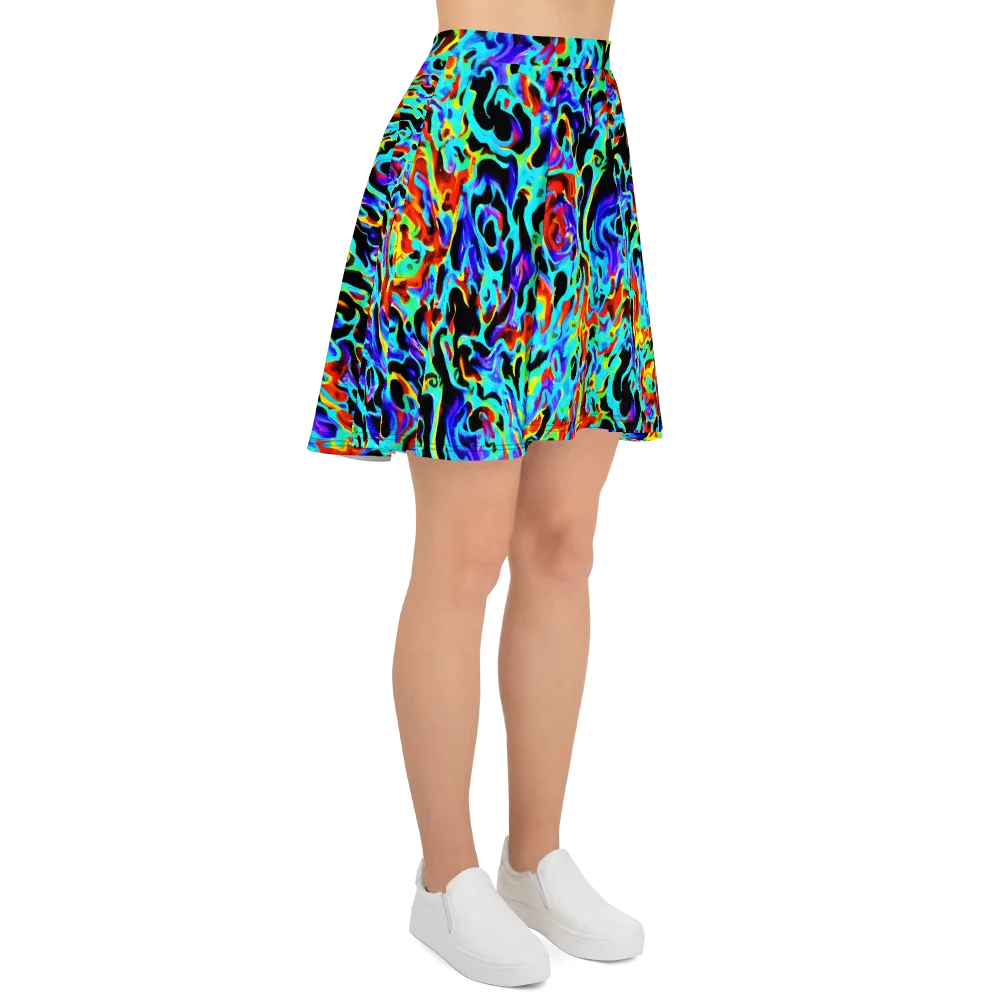 Sonic Paint on Skater Skirt — Right