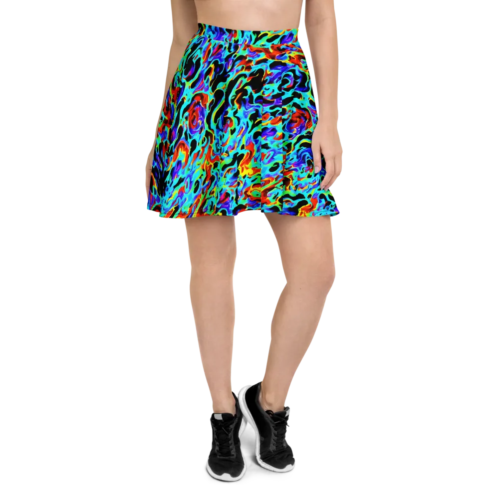 Sonic Paint on Skater Skirt — Front