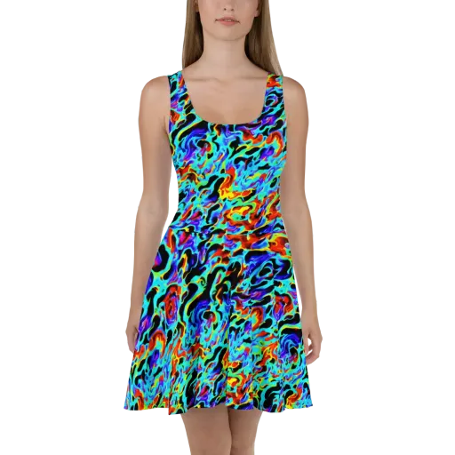 Sonic Paint on a Skater Dress