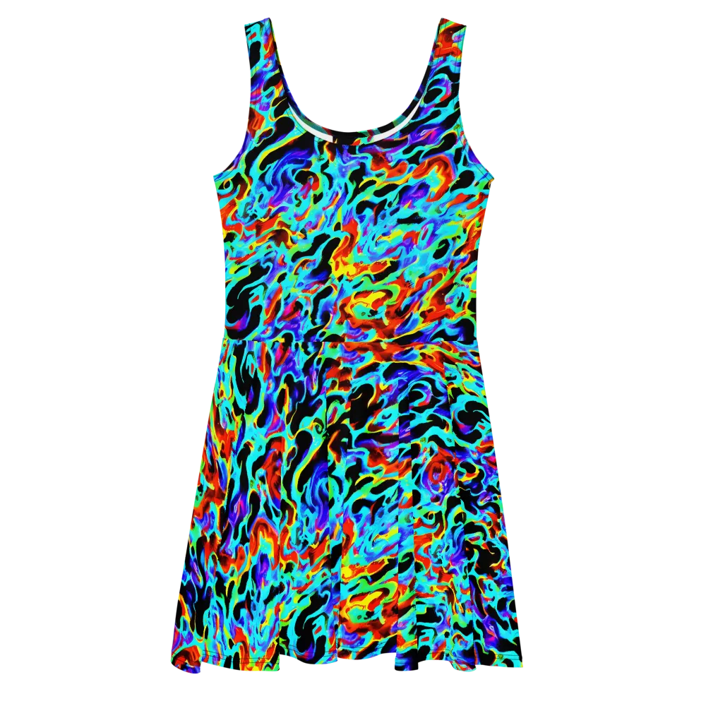 Sonic Paint on Skater Dress — Front